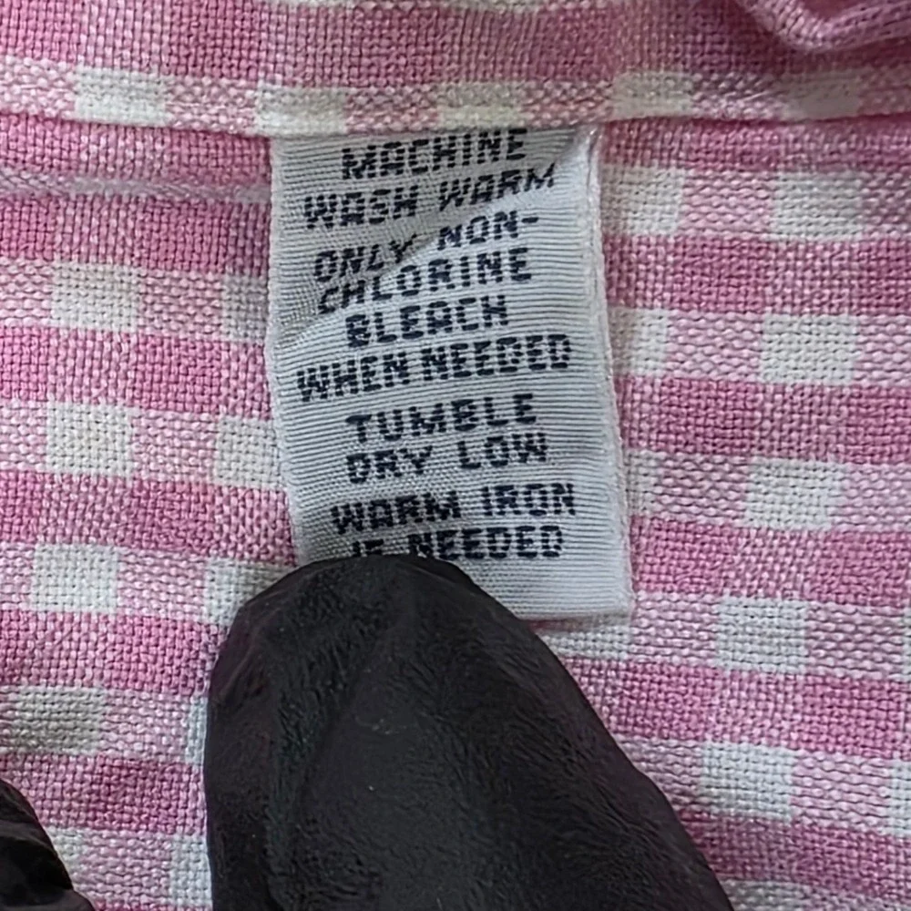 Ralph Lauren Classic Fit Gingham Shirt Men's Size XL Pink White Button Up Cotton